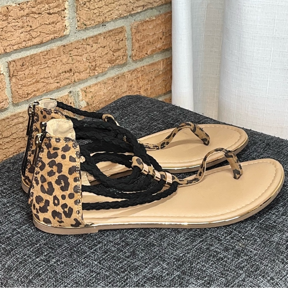 C Comfort leopard and rope sandals- 8